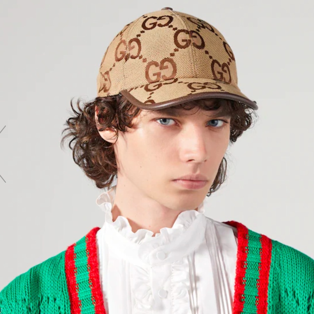 Gucci Unisex Jumbo GG Monogram Canvas Baseball Hat - Picture 8 of 8